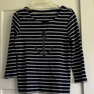 Navy and White Striped Nautical Tee